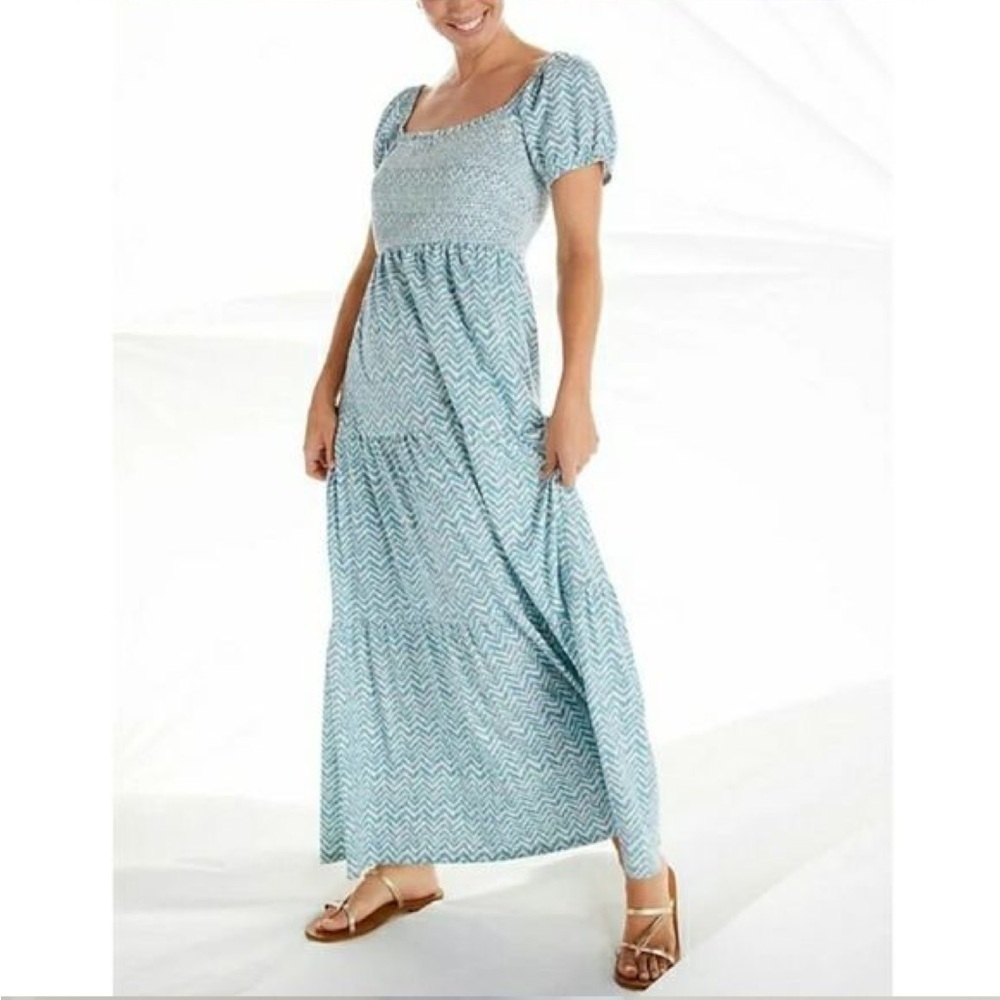 🆕 ANTHROPOLGIE Daily Practice tiered maxi dress size XS - Picture 4 of 9